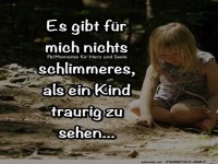 Ein Kind traurig zu sehen