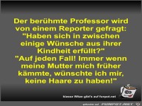 Der ber�hmte Professor wird von einem Reporter gefragt