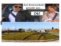 Optimistischer Kreisverkehr