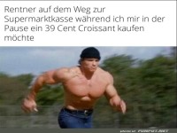 Wenn Rentner zur Supermarktkasse sprinten