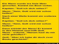 ein Mann wurde in�s freie Meer geworfen........