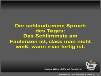 Der schlaudumme Spruch des Tages