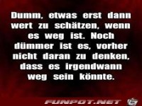 Dumm, etwas erst zu schätzen, wenn es weg ist