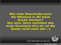Wie viele Geschenke kann der Nikolaus in die leere Socke...