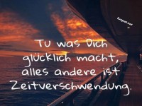 Sonnenuntergang und inspirierendes Zitat