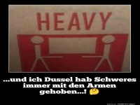 Vorsicht schweres Heben