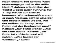 Putin in der H�lle Witz: R�ckkehr nach Moskau