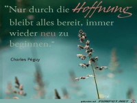 nur durch die Hoffnung........