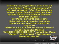 Schreibt ein junger Mann beim Arzt auf einen Zettel