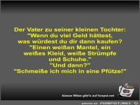 Der Vater zu seiner kleinen Tochter