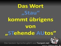 Das Wort Stau