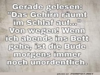 Humor ber nchtliches Aufrumen