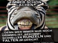 Zebra-Z�hne zeigen: Lachfalten statt Runzeln!