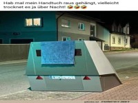 Handtuch im Container-Spa!