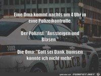 Oma in der Polizeikontrolle...