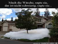 Zu viel Waschpulver benutzt