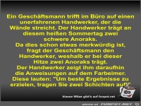 Ein Gesch�ftsmann trifft im B�ro auf einen unerfahrenen...