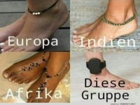 Verschiedene Fu�ketten