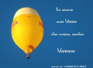 herz-Bild: Heißluftballon und Vaterstagswünsche