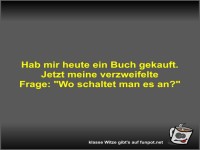 Hab mir heute ein Buch gekauft
