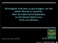 Wichtigtuer sind zwar zu gut erzogen