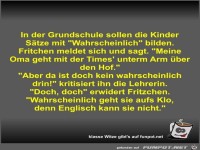 In der Grundschule sollen die Kinder Sätze mit...