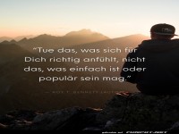Folge deinem Herzen, nicht der Popularit�t