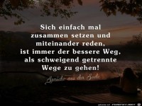 Sich einfach zusammensetzen