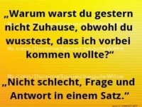 Frage und Antwort in einem Satz