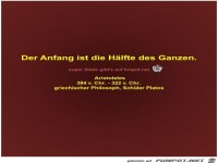 Der Anfang ist die Hälfte des Ganzen