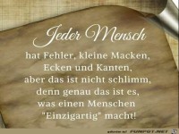 Jeder Mensch hat fehler