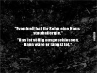 Witz �ber Hausstauballergie