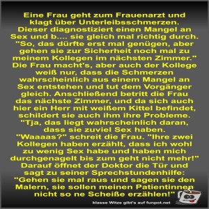 Eine-Frau-geht-zum-Frauenarzt-und-klagt-�ber....jpg von Fossy