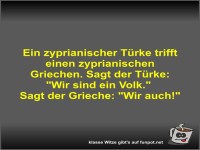 Ein zyprianischer T�rke trifft einen zyprianischen Griechen