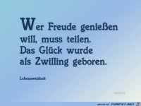 wer Freude geniessen will