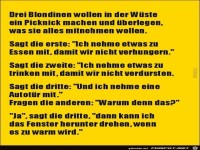 drei Blondinen wollen in die W�ste....