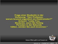 Frage einer Studentin in der Vorlesung