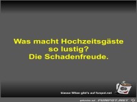 Was macht Hochzeitsg�ste so lustig?