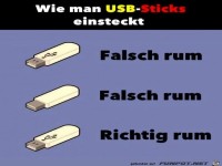 Wie man USB-Sticks einsteckt