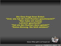 Die Oma fragt ihren Enkel