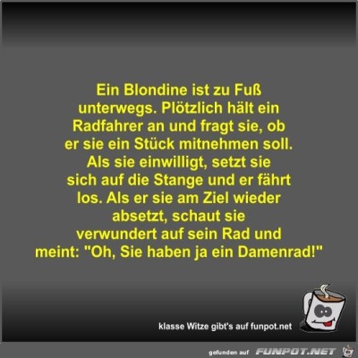 Ein-Blondine-ist-zu-Fu&szlig;-unterwegs.jpg von Fossy
