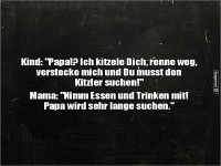 Lustiger Dialog zwischen Kind und Eltern
