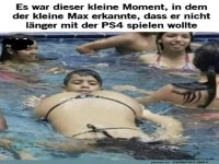 Lustiger Moment im Schwimmbad