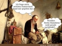 Philosophischer Austausch zwischen Mensch und Hund