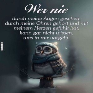 herz-Bild: Eulenpoesie für kalte Wintertage