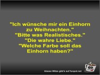 Ich wünsche mir ein Einhorn zu Weihnachten