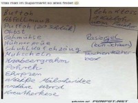 Einkaufszettel spezial