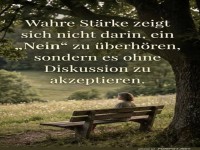 Stärke findet man auf der Parkbank