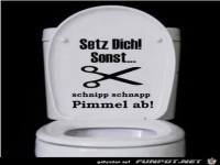 Setzt dich sonst 