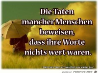 Die Taten mancher Menschen